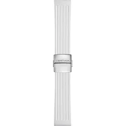 Certina - Kautschuk Ds First Gent Kautschukband Weiss, Edelstahl Schliesse C603019576 - weiß