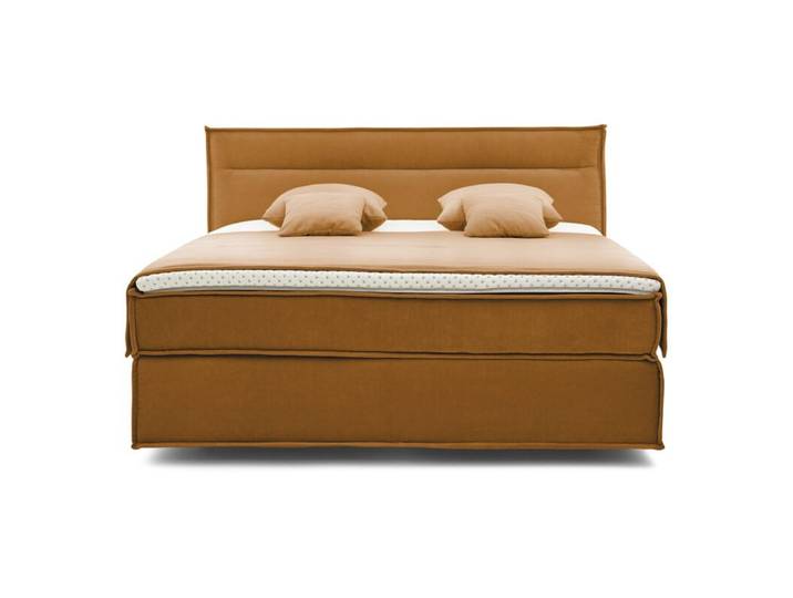 Musterring JustB! Boxspringbett inkl. Topper und Classic TT Partnermatratze - Flair 10040 senf - Hart Hart Modern, Zeitlos