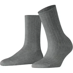 Falke Damen FALKE Cotton Rib SO, Größe 35-38 in Grau 3390