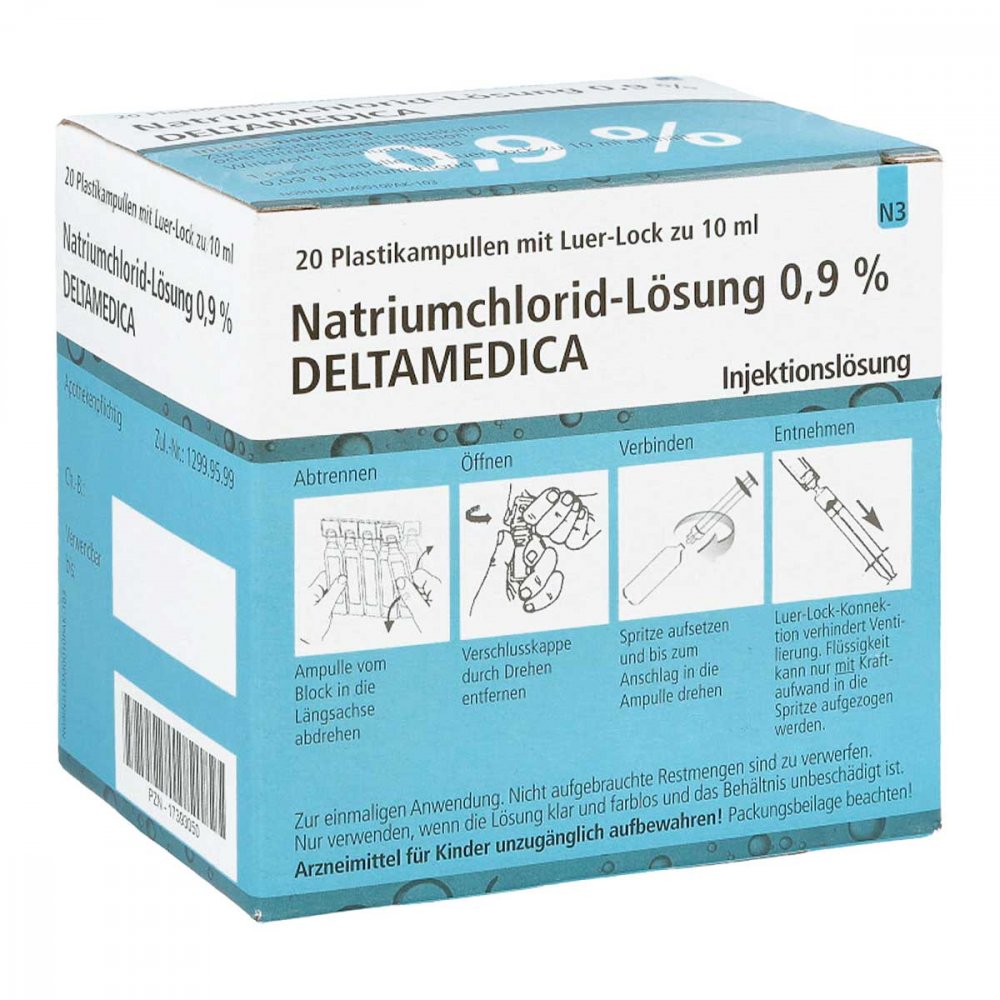 DELTAMEDICA GmbH Natriumchlorid-lösung 0,9% Deltamedica Luer-lo Pl. 17393050