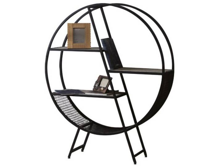 JVmoebel Raumteiler Stilvoll Regal Schwarz Standregal Rund Komfort Neu Büro Wohnzimmer, Made in Europa