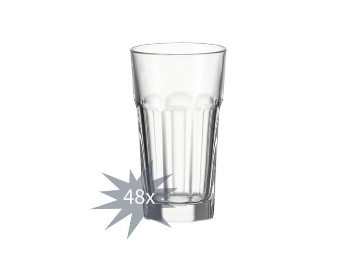Leonardo Living Longdrinkgläser Rock transparent 340 ml, Transparent, Glas, Gläser, Longdrinkgläser