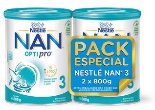 Nan Pack Especial Leite Lactentes 3 Optipro 2 x 800 gr