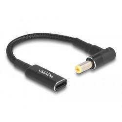 Delock USB-Ladekabel USB-C® Buchse, DC Stecker 5,5 mm 0.15 m Schwarz 60038