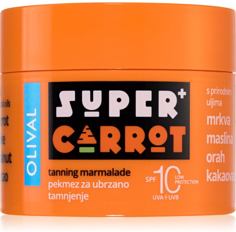 Olival SUPER Carrot Tanning Jam Produkt zur Beschleunigung und Verlängerung der Bräunung LSF 10 100 ml