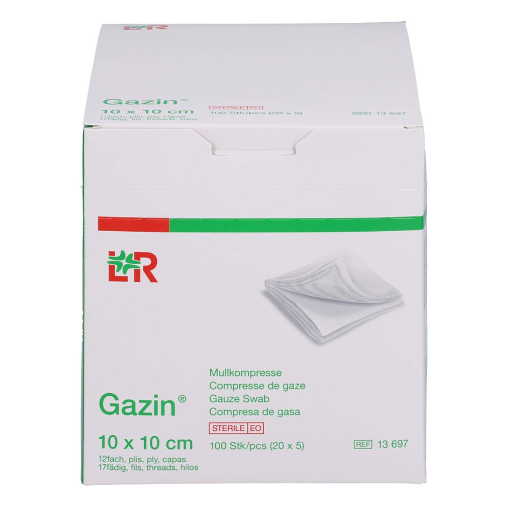 B2B Medical GmbH Gazin Mullkomp.10x10 Cm Steril 12fach Groß 17492183