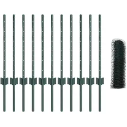 vidaXL, Gartenzaun, Heinsenhof (3,6 cm Breite Masche)