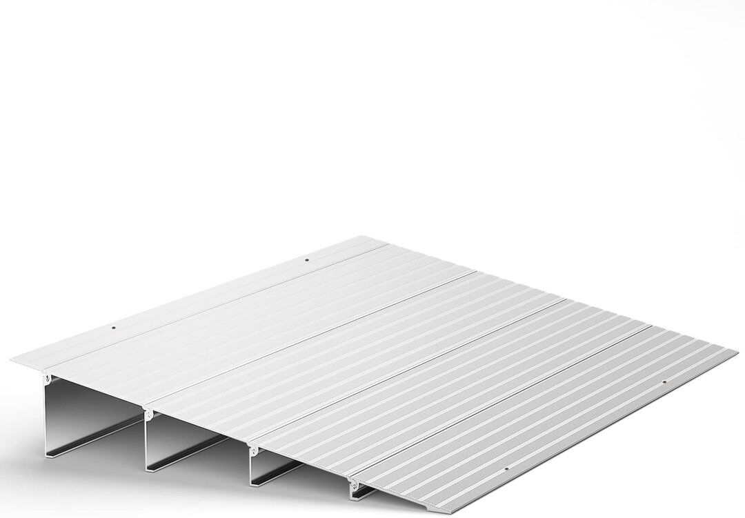 Blue Elephant Threshold Ramps For Doorways, Adjustable Aluminium Threshold For Exterior Doors Silver 15cm H x 90.1cm L x 20cm W