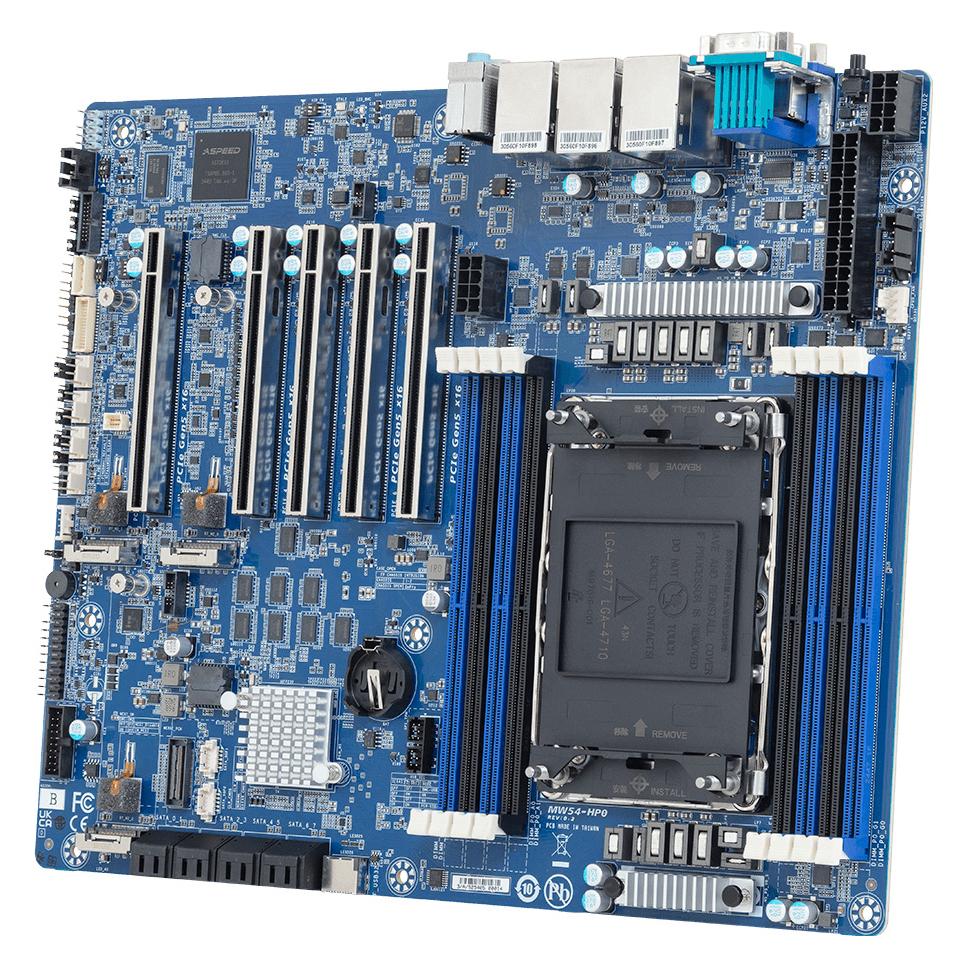 Gigabyte Mainboard MW54-HP0 ATX Sockel LGA 4710-2 Retail (LGA 4710, ATX) (9MW54HP0MR-000-1)