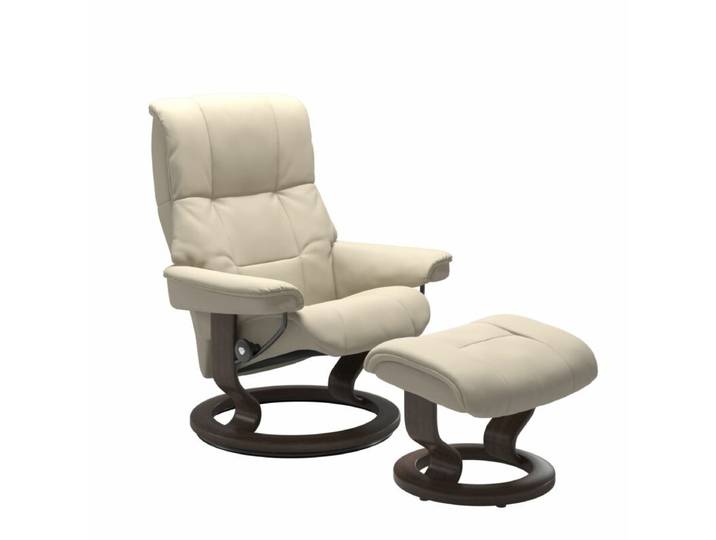 Stressless Mayfair Sessel Classic - Leder Batick Cream - Buche Holzfarbe Wenge - ohne Zusatzausstattung Modern, Skandinavisch, Zeitlos