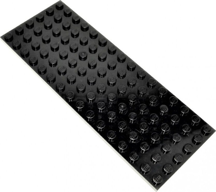 Lego basisplaat 6x16 zwart voor trein en spoorweg
