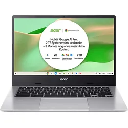ACER 514 (CB514-2H-K7VE) mit Tastaturbeleuchtung, Laptop - 14 Zoll MediaTek MT ARM Cortex A76/A55 4 GB 64 Mediatek Mali-G57 Google ChromeOS