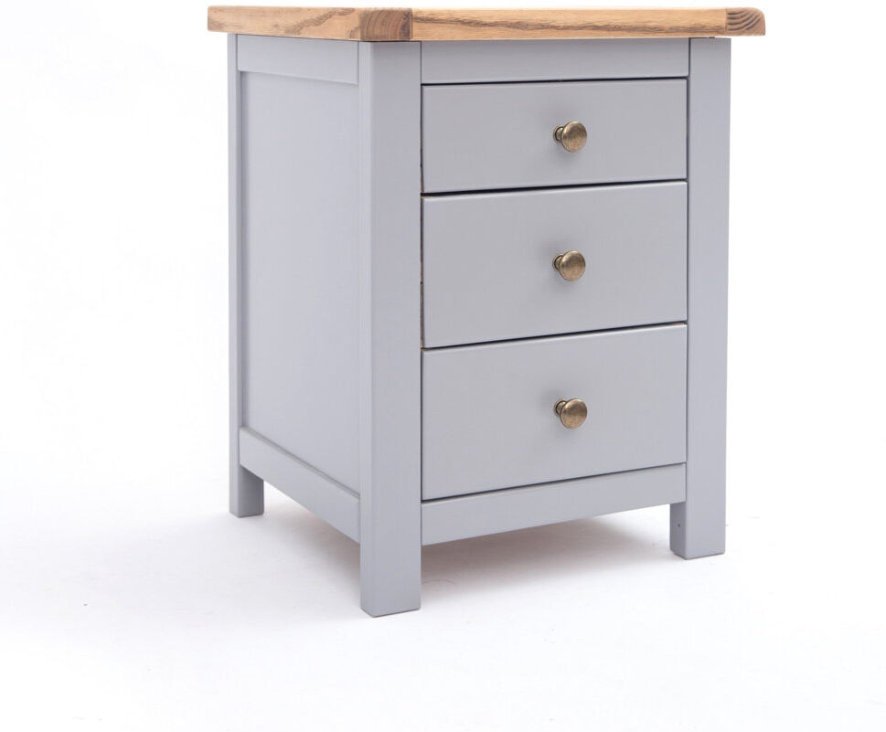 Three Posts Genesee 45 cm W Bedside Table Grey/Gold 56cm H X 45cm W X 40cm D