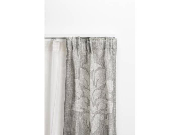 Gardinenschiene GARESA 101 , weiss (weiß), L:100cm, Aluminium, Kunststoff, Gardinenstangen, Gardinenschiene, Innenlaufprofil, schlicht, Deckenmontage, Aluminium, verlängerbar