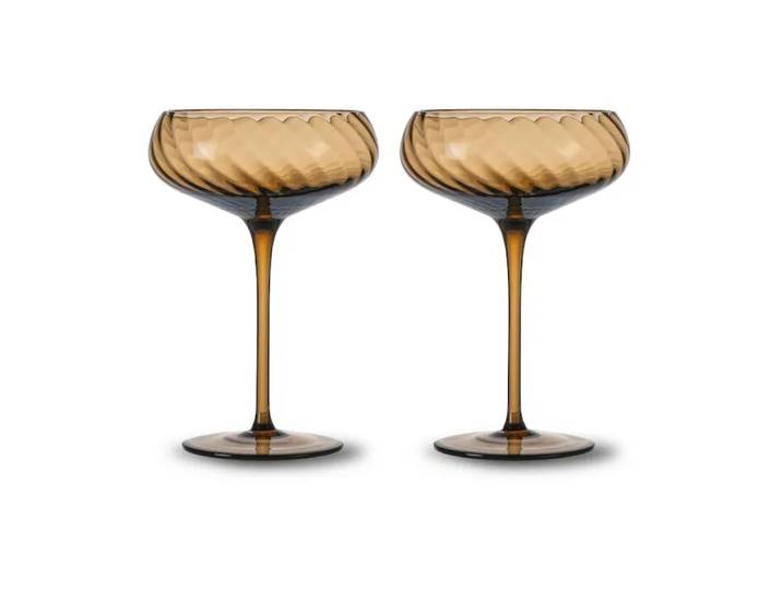 Byon Coupe à champagne Opacity 30 cl lot de 2 Marron