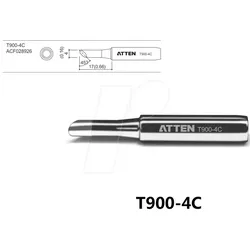 ATTEN T900-4C - Lötspitze, 4,0 mm, 45° angeschrägt, gerade
