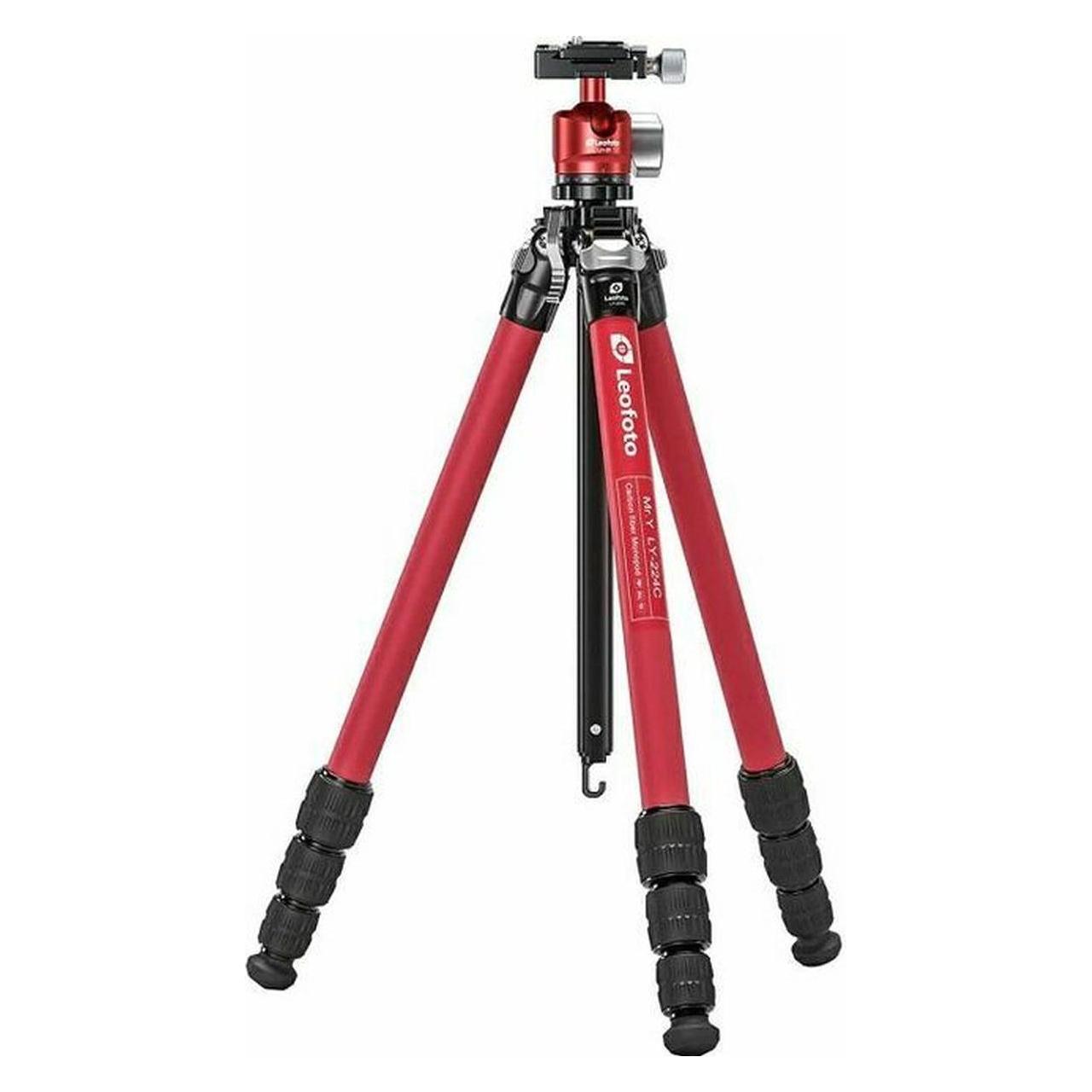 Leofoto LY-224C+LH-25(Red) CNC Tripod (2006206516) (Carbon) (LY-224C+LH-25(Red))