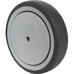 Ersatzrad D.100mm Trgf.100kg Gum.grau Achs-D.8mm Nabenl.36mm TECWERK