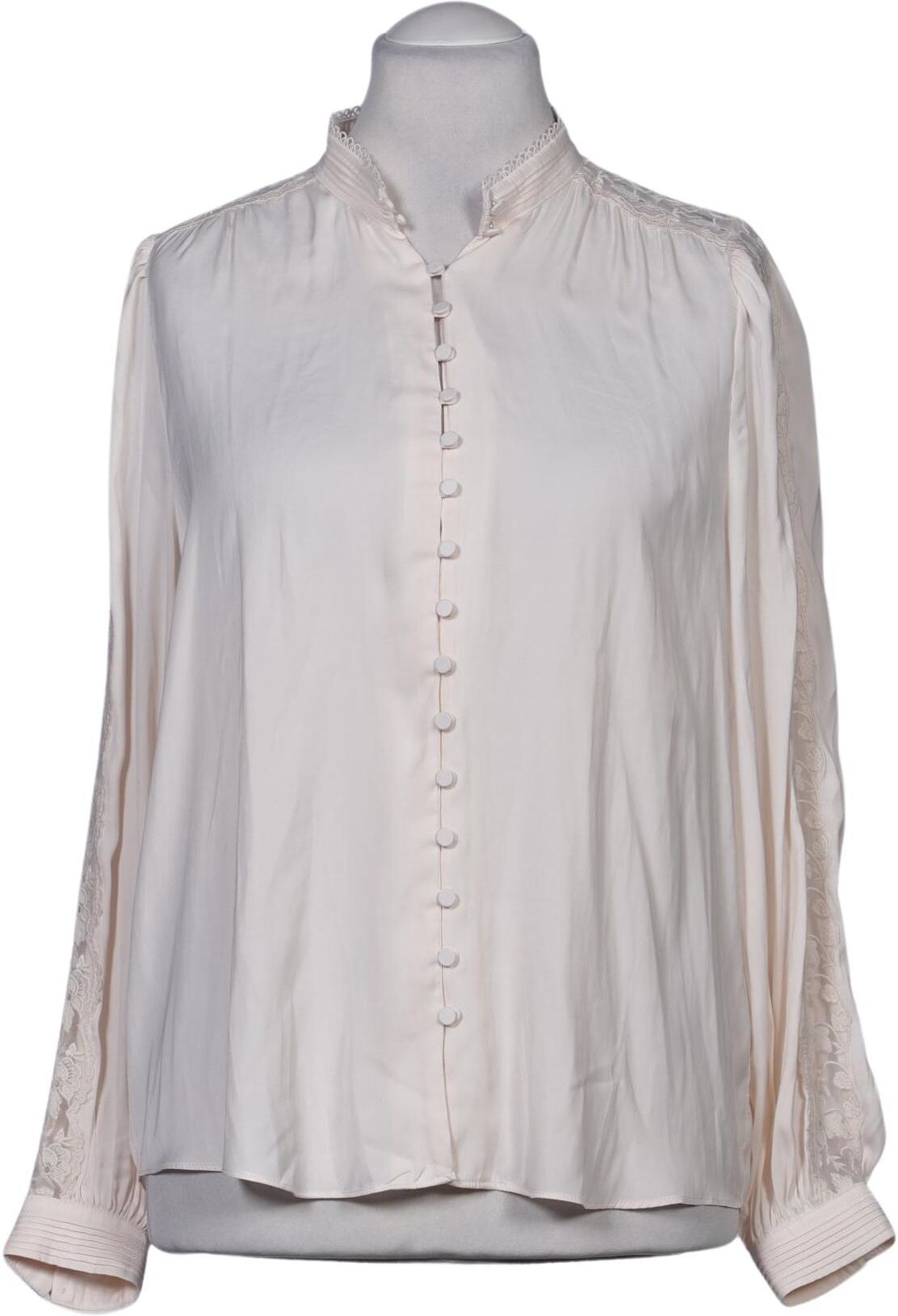 Kriss Trading Sweden Damen Bluse, Cremeweiß, Gr. L, Synthetik - Second Hand