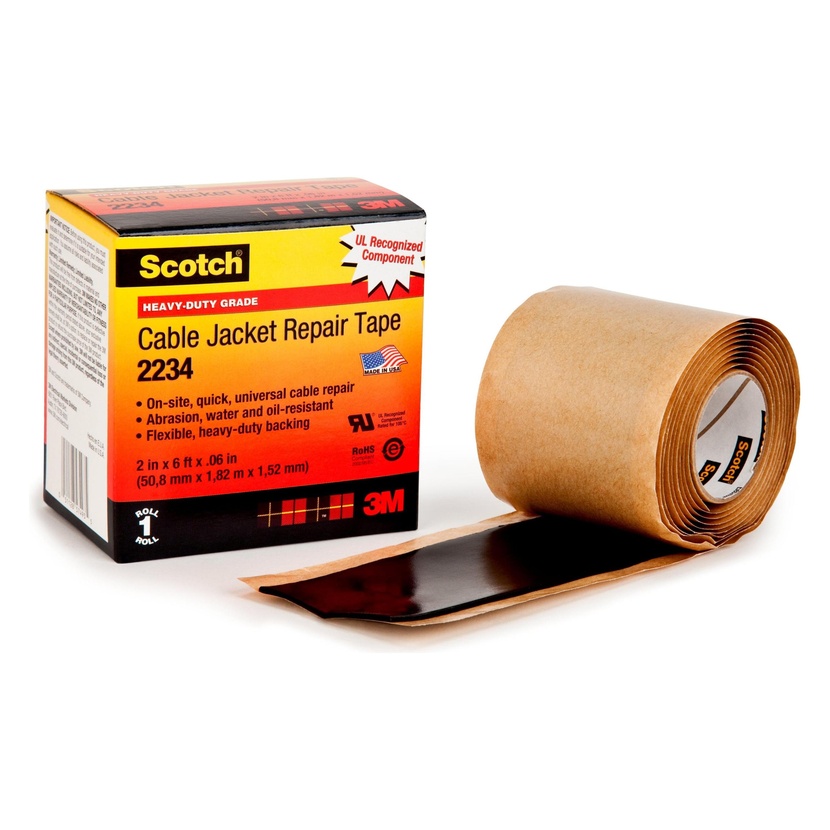 3M Scotch 2234 Mastik (Butyl) tape sort 51mmx1,8m Ideel til kabelkappe reparation (50.80 mm) (7000006227)