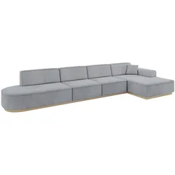 ECKSOFA Ottomane Rechts IREA-L3 - 412x165x80 cm Grau