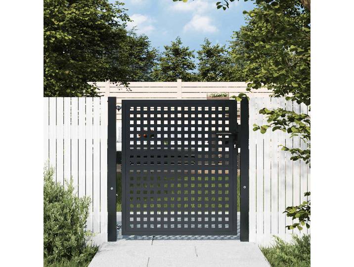 vidaXL Gartentor Anthrazit 100x100 cm Stahl