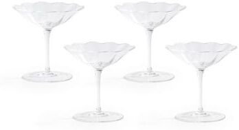 Zodax Ondine Martini / Dessert Glasses, Set of 4