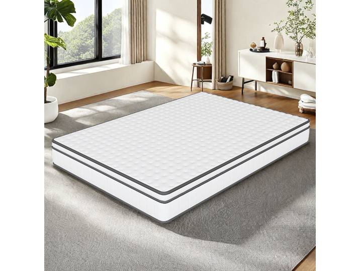Matelas à ressorts Comanlai H3 hauteur 25 cm matelas à ressorts ensachés médical ferme orthopédique, certifié Oeko-Tex, matelas pour adultes