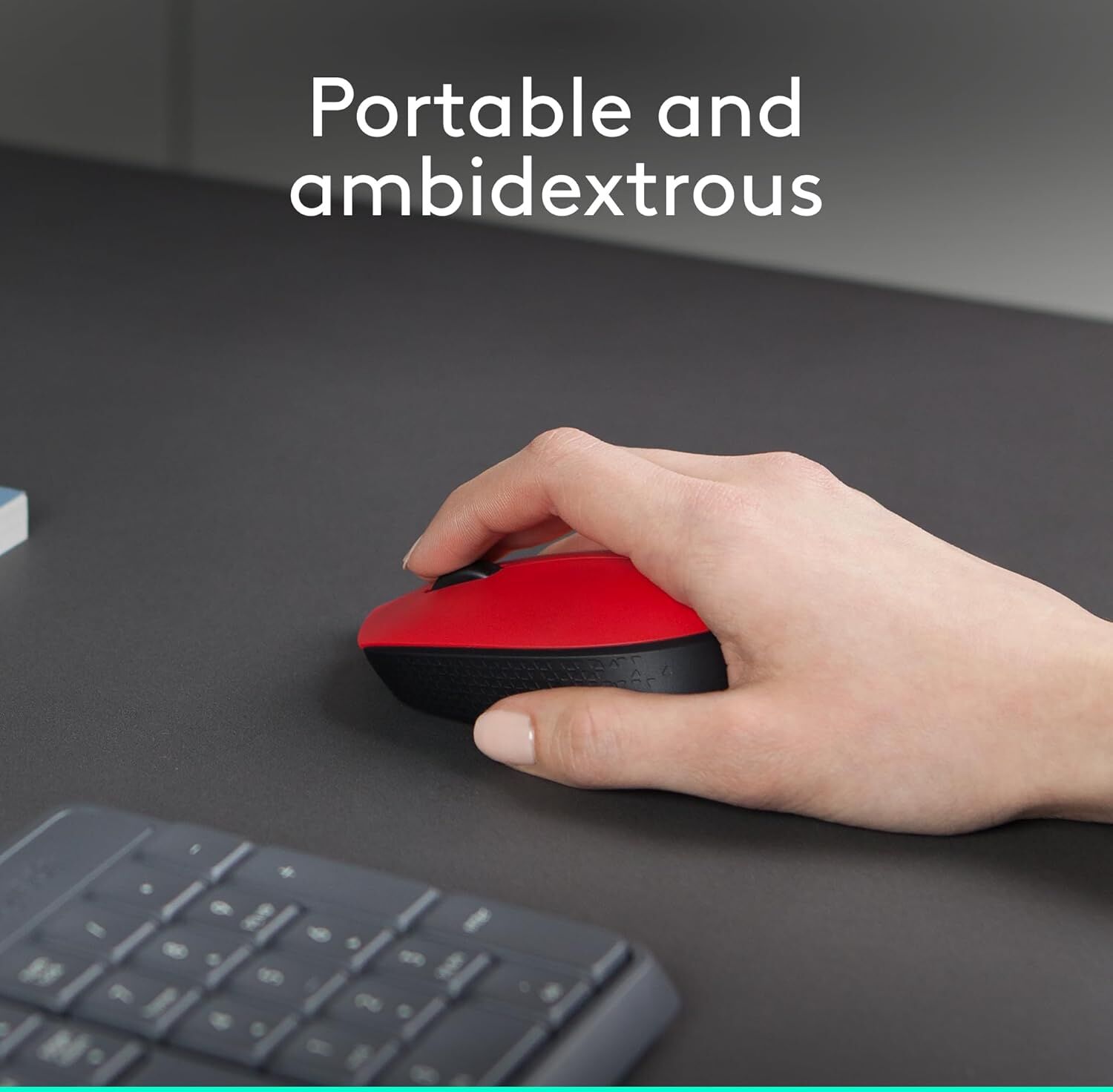 Logitech M171 Wireless Mouse – 2.4GHz, USB Mini Receiver, 12-Month Battery, Red