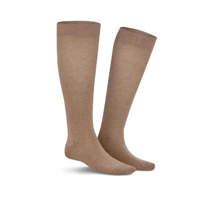 Kniestrümpfe KUNERT "RICHARD", Herren, Gr. 39-42, beige (beige, meliert), Obermaterial: 98% Baumwolle, 2% Elasthan, normal, Socken Kniestrümpfe, druckfreier Komfortbund