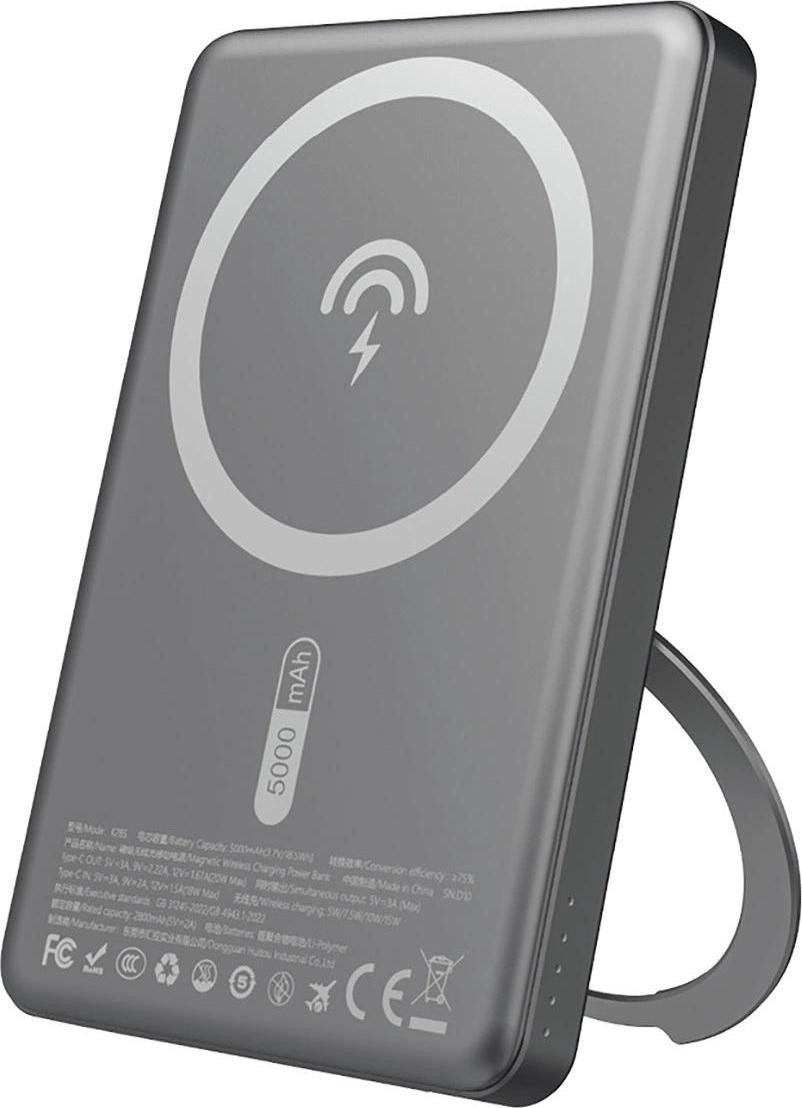 Dudao K28S Powerbank 20W PD 5000mAh met MagSafe en standaard - Grijs