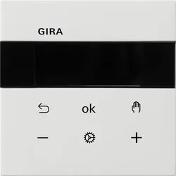 Gira S3000 Raumtemperaturregler Bluetooth Flächenschalter Reinweiß glänzend