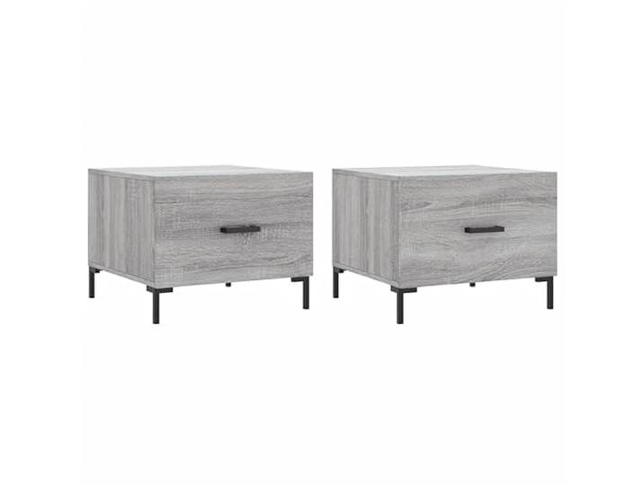 HKLGBVCR Couchtisch, 2-teilig, Grau, Sonoma, 50 x 50 x 40 cm, Verbundholz