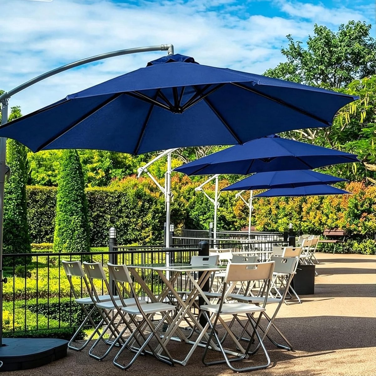 Waterdicht Polyester Vervangend Parasoldoek met UPF 30 Bescherming, 2.30m, Lichtbeige
