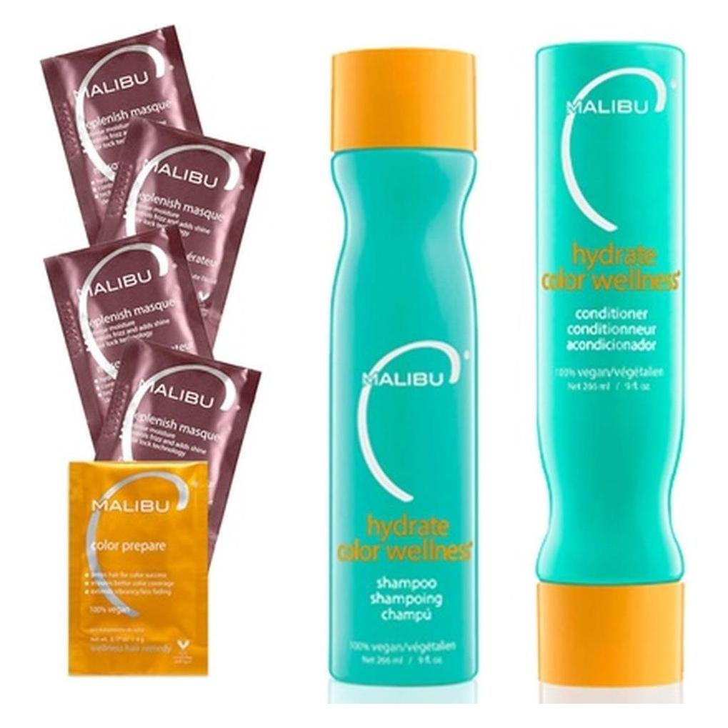 Malibu C Hydrate Color Wellness Set 7 Stück (Haarpflege Set) (06553560018)