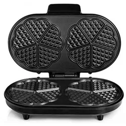 Tristar Waffeleisen WF-2120 mit Herzen, Waffeleisen, Silber, Schwarz