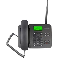 Aligator Mobiltelefon im klassischen Tischtelefon Style, Telefon, Schwarz