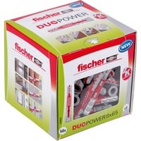 Dübel DUOPOWER 8x65 LD hellgrau/rot, 50 Stück