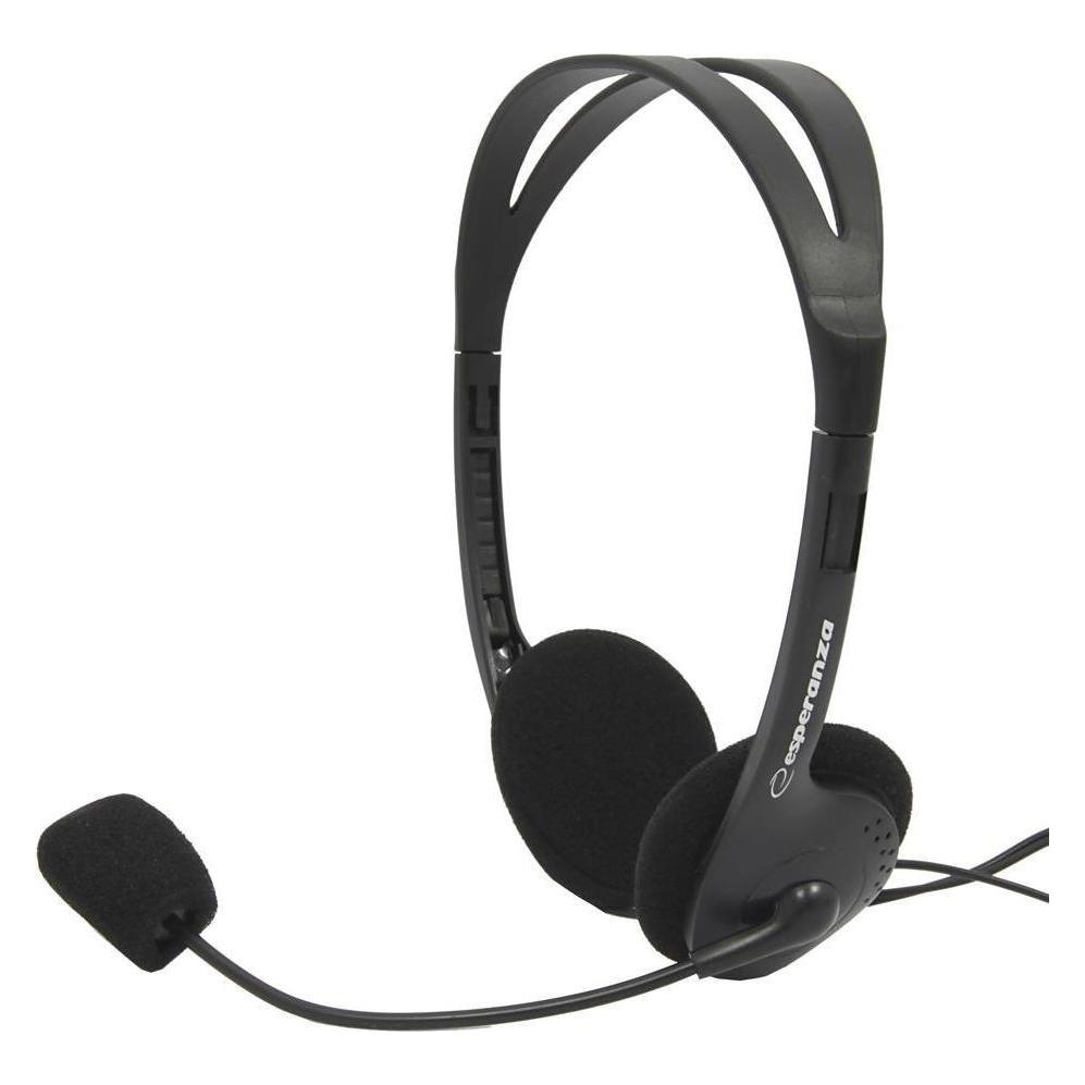 Esperanza EH102 Kopfhörer & Headset Kabelgebunden Kopfband Anrufe/Musik Schwarz (Kabelgebunden) (EH102)