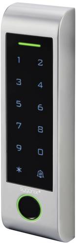 Sygonix SY-6121662 Fingerprint/RFID Zugangssystem Oberflächenmontage 12 V/DC, 18 V/DC IP66 mit beleuchteter Tastatur, mit