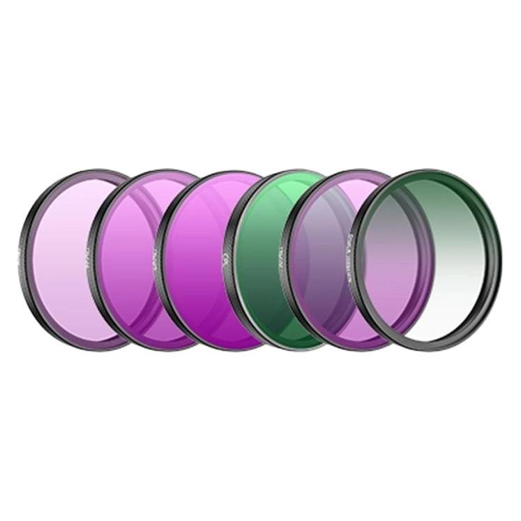 Sunnylife Filter-Set für DJI Action 6 (CPL/ND8/16/32/64/Black Mist 1/4) (OA6-FI109)