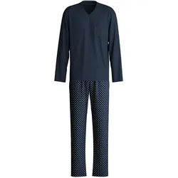 Tchibo - Calida Pyjama »Relax Streamline« - Herren - Gr. XL - blau/print