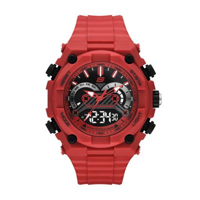 Chronograph SKECHERS "El Segundo", rot, Armbanduhren, Herren, Chronograph, Quarzuhr, Armbanduhr, Herrenuhr, digital, analog, Wochentag