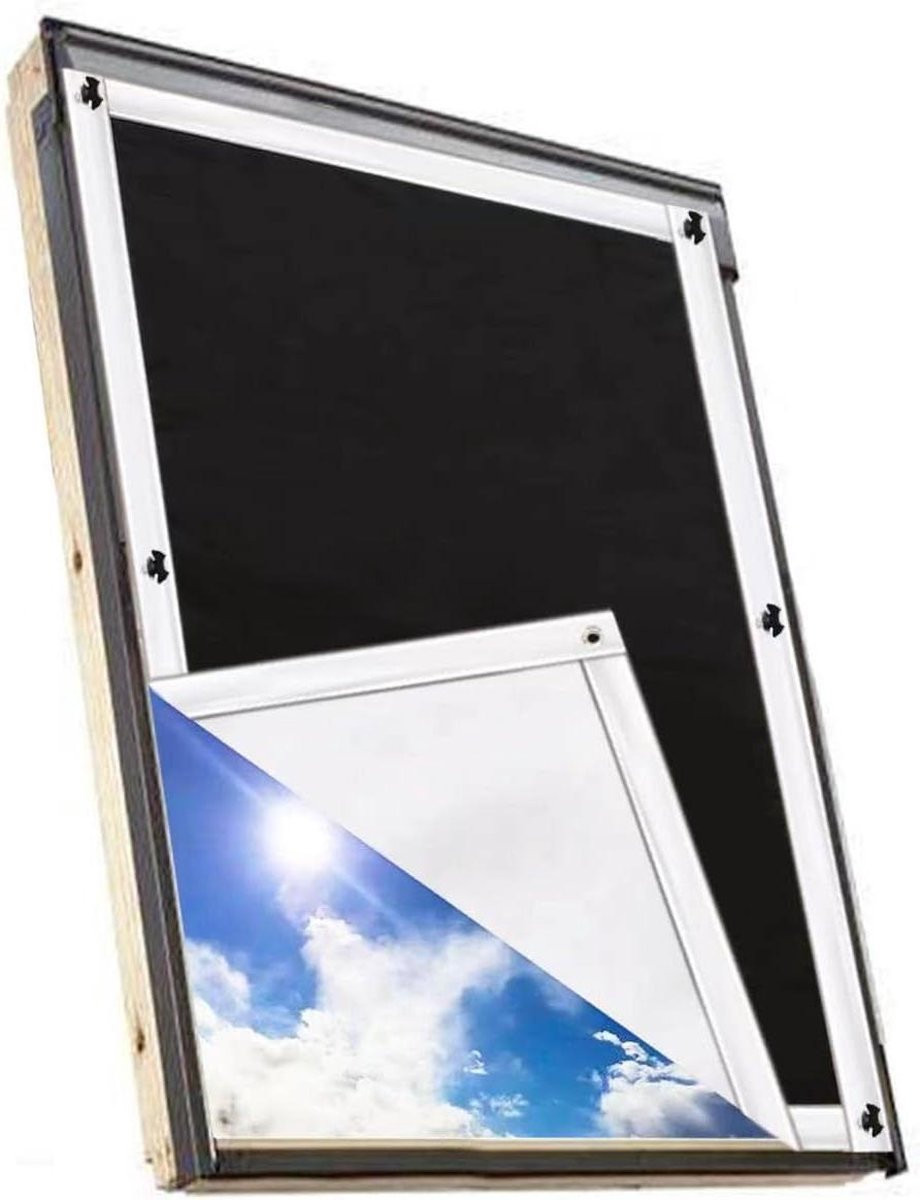Velux Roto Verduisteringsrolgordijn voor dakramen met hittebescherming, zwart, B: 96 cm, H: 100 cm