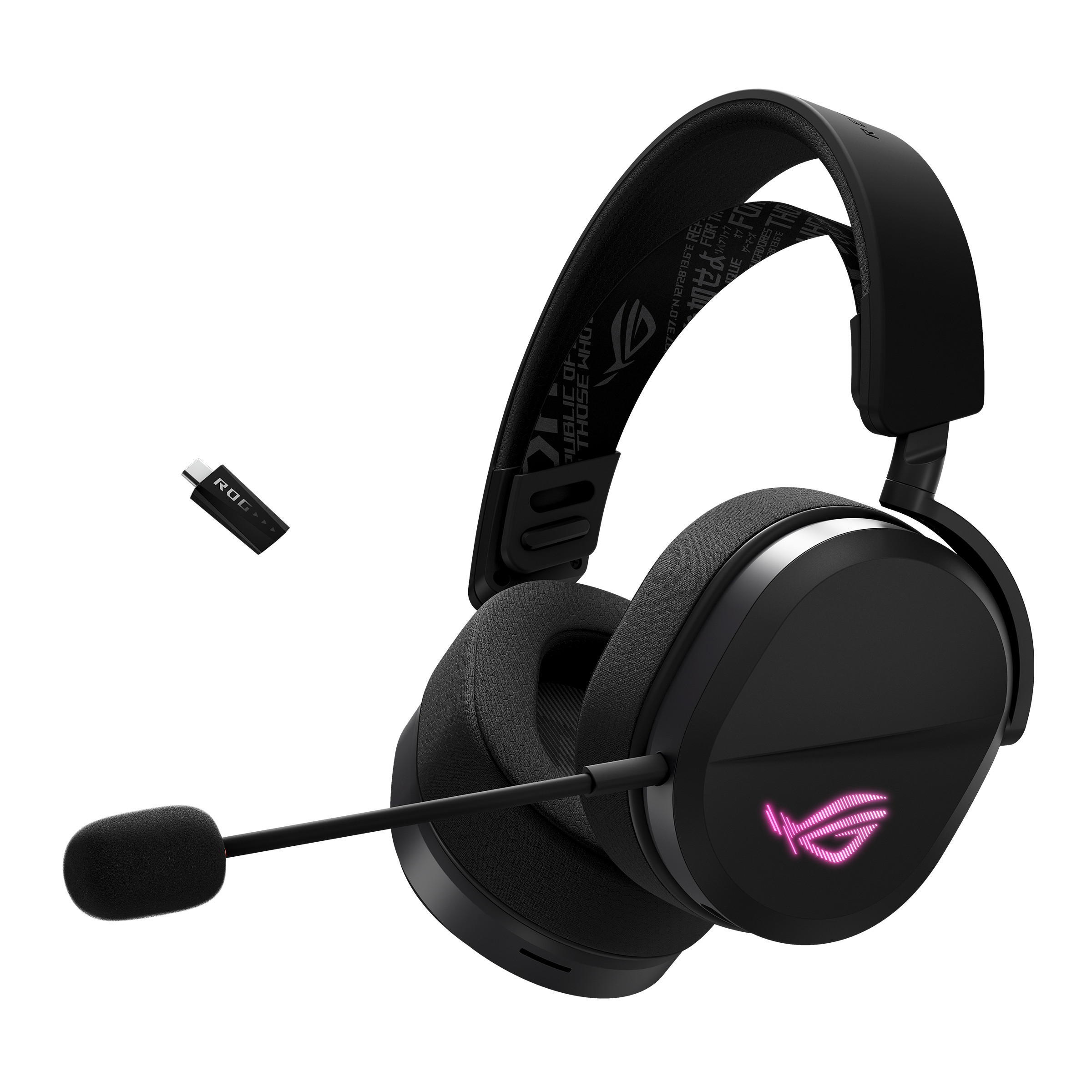ASUS ROG Pelta Wireless Gaming-Headset Schwarz - Tri-Mode-Konnektivität, SpeedNova-Technologie & kristallklare Sprachübertragung