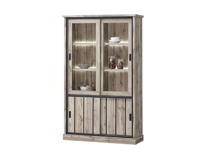 Vitrine Lena 2+2 portes coulissantes LED