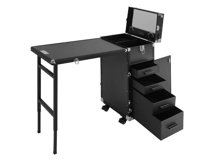 Table de manucure 12V, bureau de pédicure, organisateur de rangement de chariot de beauté, étui roulant de maquillage, Table de soins des ongles à main, télécommande