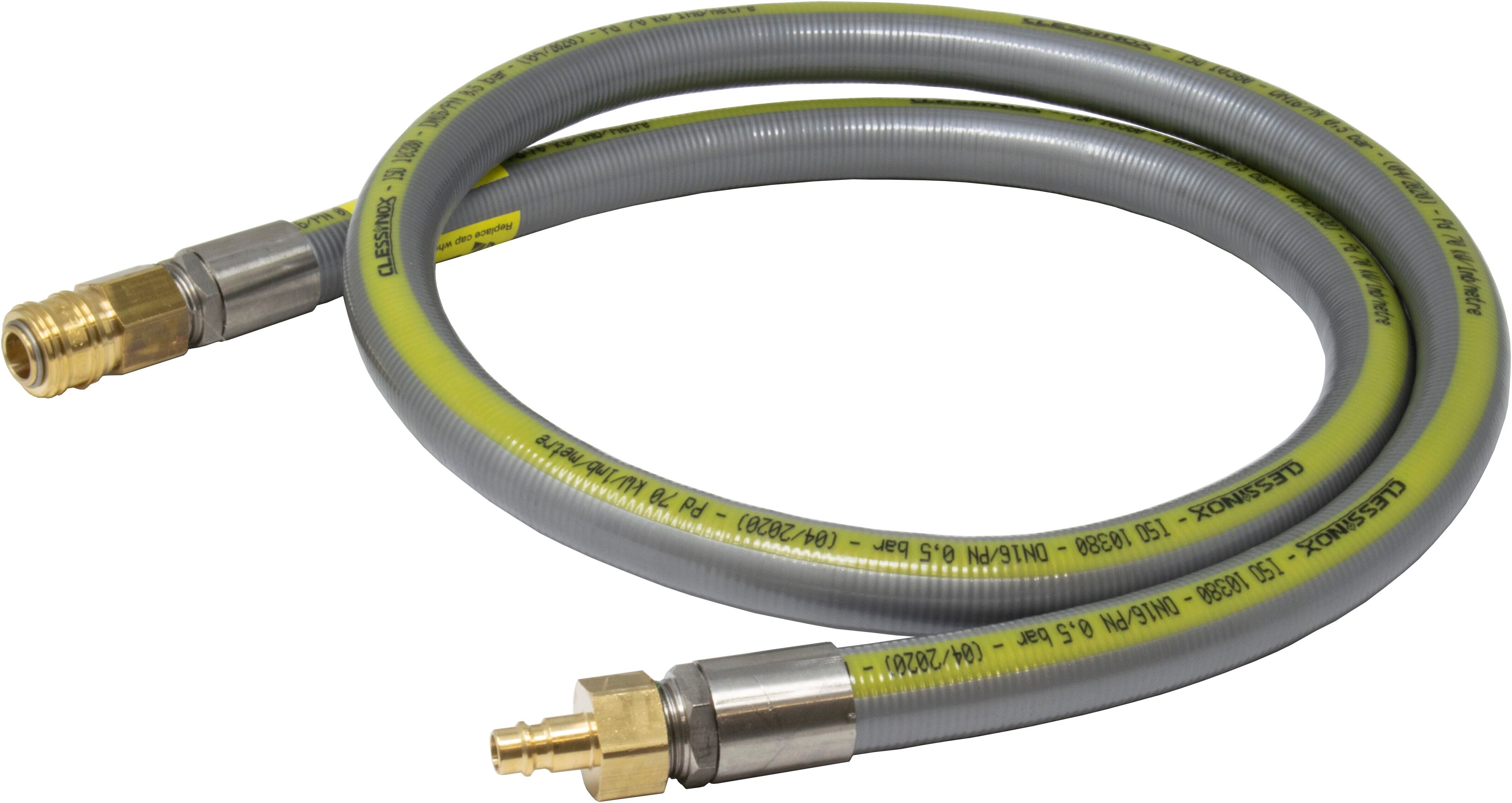 Hamilton Gas Products Ltd Quicksafe Stainless Steel Gas Hose Assembly - 1500mm