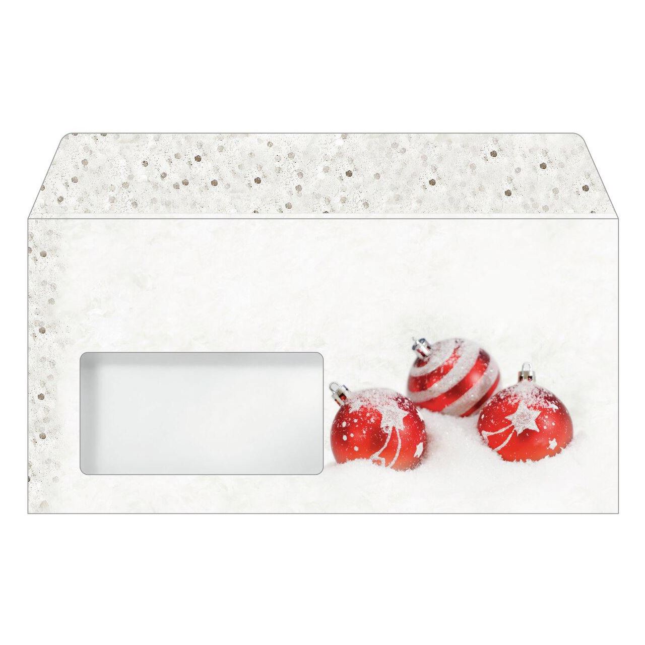 SIGEL 50 Weihnachtsbriefumschläge Winter Flair DIN lang mit Fenster