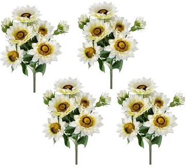 Kodotan sofa "10.2 x 11 x 18.9""H Artificial Yellow Sunflower BushX9,4 Pack"